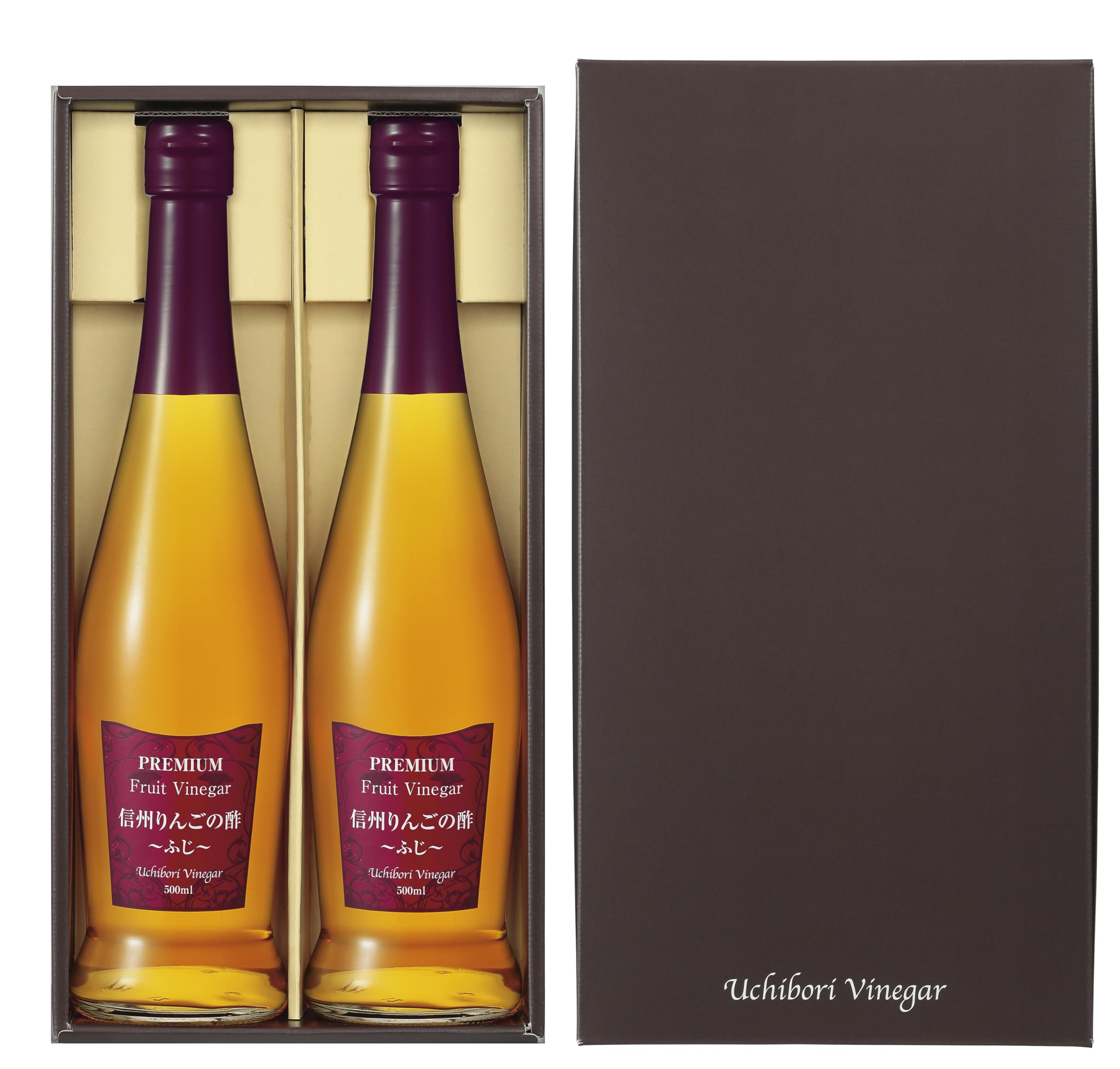 内堀醸造 プレミアムフルーツビネガー信州りんごの酢ふじ 500ml×2本