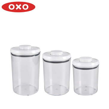 OXO オクソー ポップキャニスターセット 3P　ポップコンテナ 保存容器 食品保存 容器 密閉容器 シリアル パスタ 小麦粉 オクソ オキソー コンテナ タッパー フード ペットフード フードストッカー ポップディスペンサー