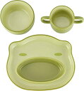 ストウブ ベビー&キッズ 4P グリーン テーブルウェア キッズセット 4Pcs カエルさん STAUB キッズ 食器 子供 食器セット プレート ボウル オー...
