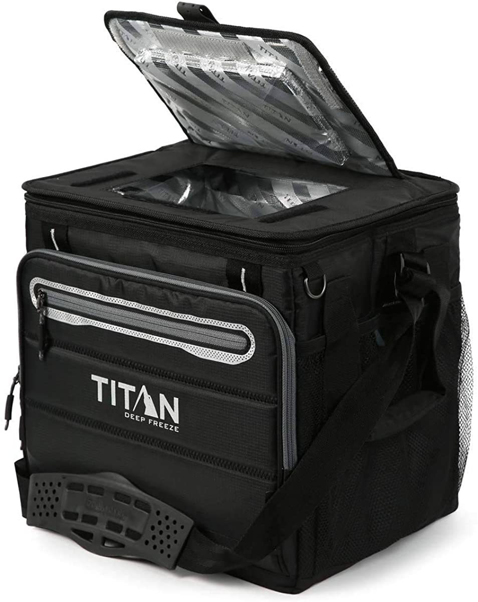 TITAN ソフトクーラー クーラーバッグ 25L(黒/青) 保冷バッグ クーラーボックス 買い物バッグ 折りたたみ バスケット バスケットクーラー ソフトクラ-バッグ エコバッグ 保冷バック 買い物バッグ ドリンク アウトドア レジャー ピクニック 運動会 海水浴 大容量通販格安セール情報 楽天 通販