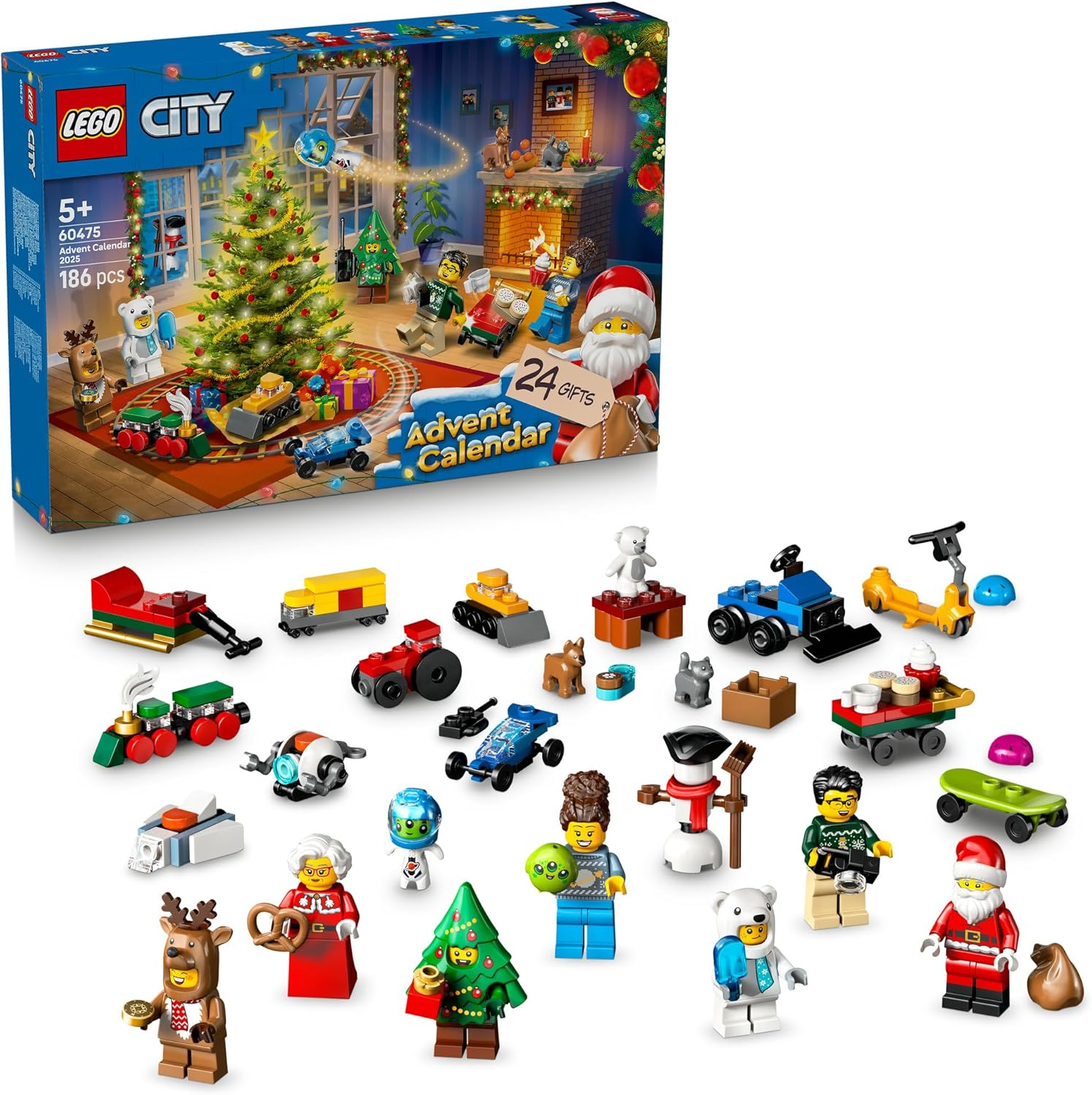 2025 レゴ シティ アドベントカレンダー 60475 5才～　LEGO CITY ブロック おもちゃ クリスマス カウントダウン カレンダー プレゼント ギフト アドベント 限定 男の子 女の子 24日日めくり ひめくり 5歳 6歳 7歳 8歳 9歳 10歳のサムネイル