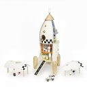 クラシックワールド 木製 組み立てロケット おもちゃ 知育玩具 ロケット型 ウッド 木製玩具 天然木 木のおもちゃ 乗り物 組み立て 男の子 女の子