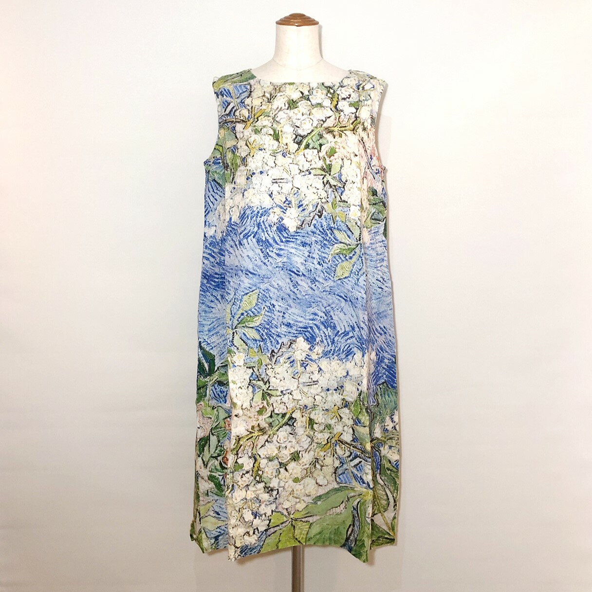 リネン ワンピース プリンツオンリネン リトアニア 名画 フィンセント ファン ゴッホ 花咲くマロニエの..