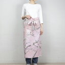 エプロン 腰巻 ロング マスター ゴッホ 花咲くアーモンドの木の枝 名画 綿麻 コットン リネン ピンク 大人 かわいい ギフト プレゼント AXELJAPAN...