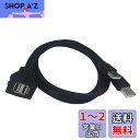 CERRXIAN デュアルUSB 2.0フラッシュマウントケーブル、1mデュアルUSBタイプA 2.0メスフラッシュダッシュパネルマウント用延長ケーブル(車載用)ボートオートバイダッシュボード(1M)