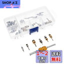 【送料無料】Bowarepro 40PCS エアコンバルブコア 虫回しドライバー エアバルブレンチ 車A/C R12 R134a冷媒交換 修理パーツ 冷凍タイヤバルブステムコアリムーバーツール