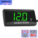 YFFSFDC バイク 電圧計 12V デジタル電圧計 車両電圧計 防水 コンパクト LED表示パネルメーター オートバイ スクーター用 小型電圧計 低電圧警報機能付き (緑)