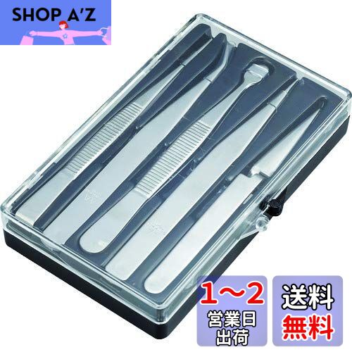 TRUSCO(トラスコ) ステンレス製ピンセット 5本組セット TSP-91 × 5S 【ケース販売】