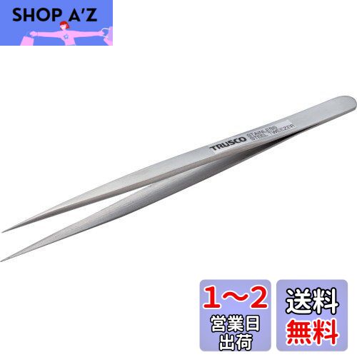 TRUSCO(トラスコ) 高精度ステンレス製ピンセット 140mm 長極細型 TSP-76 × 10本 【ケース販売】