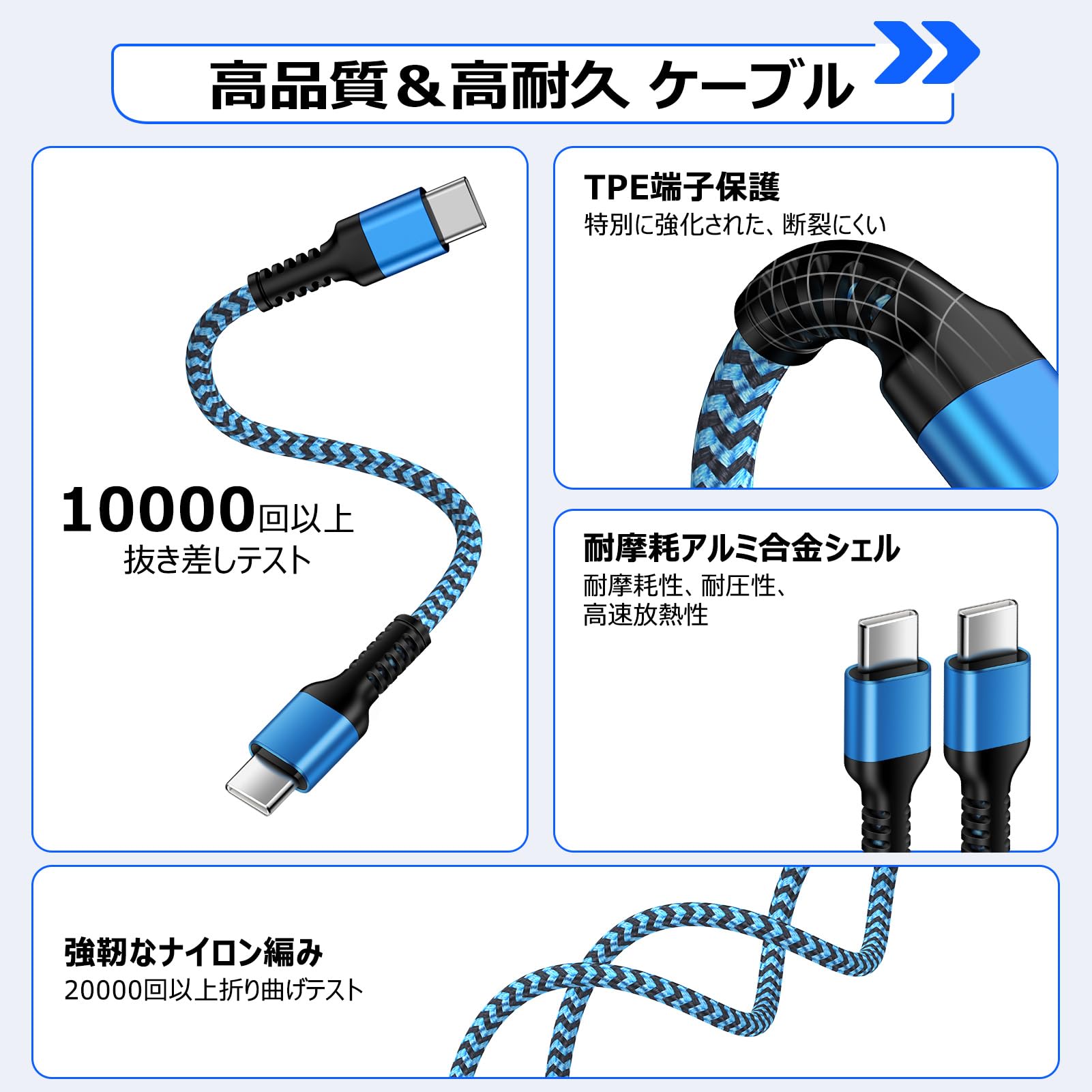 【送料無料】タイプc iPhone16 充電ケーブル 2本【0.3M+0.9M】 短い PD対応 20W急速充電 データ転送 usbc to usbc ケーブル Haoano タイプc アンドロイド充電ケーブル 超高耐久ナイロン iPhone 15/16/iPad Air/Mini/Galaxy S24など対応