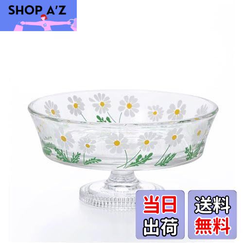 アデリア(ADERIA) アデリアレトロ 脚付きデザート グラス浅型 野ばな 225ml 化粧箱入 日本製 昭和 ガラス 食器 おしゃれ かわいい 花柄 フラワ...