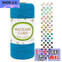 LEREATI マクラメロープ 3mm x 100m ナチュラルコットン マクラメ 糸 マクラメ 紐 綿糸 太毛糸 DIY 手編みロープ 壁掛け 鉢植え装飾 編...