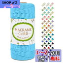 LEREATI マクラメロープ 3mm x 100m ナチュラルコットン マクラメ 糸 マクラメ 紐 綿糸 太毛糸 DIY 手編みロープ 壁掛け 鉢植え装飾 編...