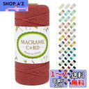 LEREATI マクラメロープ 3mm x 100m ナチュラルコットン マクラメ 糸 マクラメ 紐 綿糸 太毛糸 DIY 手編みロープ 壁掛け 鉢植え装飾 編...