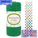 LEREATI マクラメロープ 3mm x 100m ナチュラルコットン マクラメ 糸 マクラメ 紐 綿糸 太毛糸 DIY 手編みロープ 壁掛け 鉢植え装飾 編...