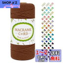 LEREATI マクラメロープ 3mm x 100m ナチュラルコットン マクラメ 糸 マクラメ 紐 綿糸 太毛糸 DIY 手編みロープ 壁掛け 鉢植え装飾 編...