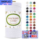 LEREATI マクラメロープ 2mm x 200m マクラメ糸 綿ロープ yarn コットンロープ 綿糸 ひもめんマクラメ 紐 DIY 手編みロープ, 壁掛け, 鉢植え装飾, 編み物, 工芸品 (ホワイト)
