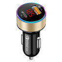 【2024強化版】車載充電器 ELYBYYLE for 車の電圧測定 USB 急速充電 USB C & USB A ポート PD 36W+QC 電流自動識別 4.8A電流 急速充電 LEDデジタルディスプレー搭載 USBカーチャージャー 電圧測定12〜24V車対応 【 iPhone & android & IQOS 対応】 ローズゴールド(2)