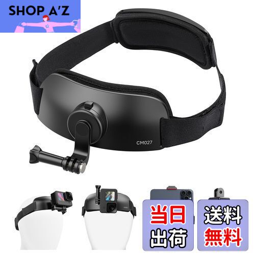 [YILIWIT] Ulanzi ヘッドストラップ マウント 頭部固定ベルト GoPro用アクセサリー アクションカメラマウント スマホ/アクションカメラ アクセサリー スマホホルダー付き 水平/垂直撮影 調節可能 360度回転可能 取り外し可能 hero13/12/11/10/9用/Dji用/スマホ/アクショ