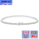 KRKC&CO 2mm テニスブレスレット レディース ブレスレット S925シルバー ジルコニア ホワイトゴールドメッキ CZダイヤ 腕輪 メンズ ブレス ヒ...