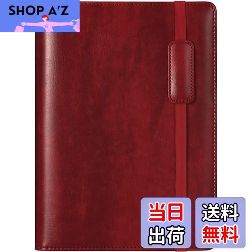 【送料無料】【RIHUA】 システム手帳 A5 手帳 6穴リング スケジュール帳 カバー リフィル付き 革メモ帳 カード収納 ノート システム手帳 手帳カバー ...