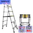 【送料無料】DayPlus 伸縮脚立はしご 兼用脚立 5段+5段 踏み台 折りたたみ式脚立 コンパクト収納 ステンレス製はしご 持ち運び便利 室内屋外両用 大掃...