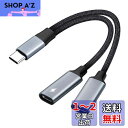 2in1 タイプC高速充電イヤホン変換ケーブル Type-CイヤホンジャックUSB C PD充電アダプタ 音声通話/音量調節/音楽イヤホン 二股 高耐久 ナイロ...