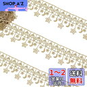 PH PandaHall レースリボン トリム 星 三日月柄 クラフト 飾りレース ゴールド 刺繍 縫製 DIY 服 衣装用 縫製装飾 工芸品の装飾 手芸用品 文化祭 カーテン 装飾 結婚式 素材