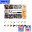 YFFSFDC レザークラフト 工具 ハトメキット 4種色400組 両面ハトメキット 底鋲 打ち具セット 6mm 穴あけ 打ち具 パーツ DIY 手作り ハンドメイド ベルト 布革細工 靴 収納ケース付き