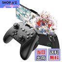 ワイヤレス コントローラー Switch/PC/IOS/Android全対応【方向ボタンレイアウト可能/背面ボタン/スマホホルダー付き】プロコン ゲームパッド 自動連射 Bluetooth/2.4GHz/有線接続 6軸ジャイロセンサー マクロ機能 MFI認証 HD振動 高耐久ボタン 日本語説明書付き (Black