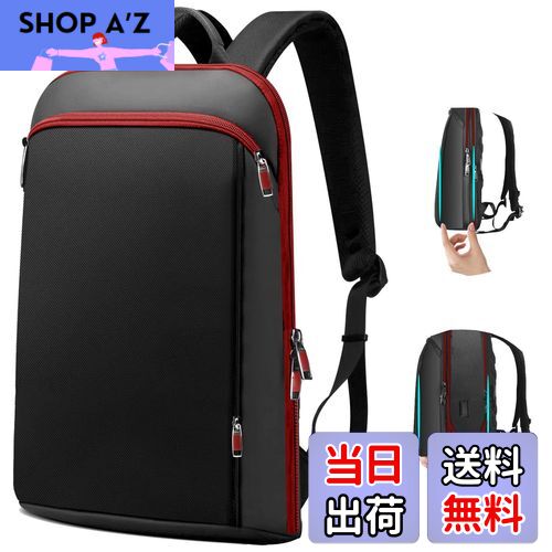 【送料無料】[ZINZ] 15 15.6 16インチ 薄型 拡張可能盗難防止 PC バックパック 大容量(13L-24L), 多機能 ラップトップ リュック USBポート防水 通勤 修学 男女兼用, B01RD01