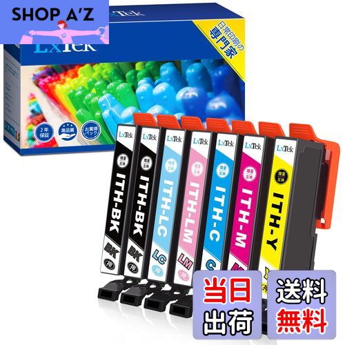 【送料無料】LxTek ITH-6CL 互換インクカートリッジ エプソン(Epson)用 ITH イチョウ インク 6色セット+黒1本(合計7本) 大容量 説明書付 EP-811AB EP-811AW EP-709A EP-710A EP-711A EP-810AB EP-810AW