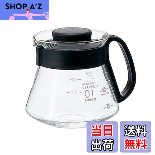 【送料無料】HARIO (ハリオ) V60 レンジサーバー 360ml 1~3杯用 ブラック コーヒーサーバー耐熱ガラス 日本製 XVD-36B