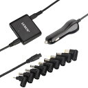 LVSUN汎用 車載 電源acアダプター 車載充電器 90W 14-24V シガーソケット カーチャージャー ノートPC用 DC充電器 Toshiba Hp mouse Sony Asus Dell Fujitsu Acer Gateway 等に対応(ブラック)