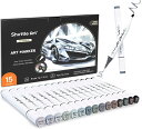 Shuttle Art イラストマーカーペン 油性ペン グレーカラー 15本セット アートマーカー 防水速乾 コミック用 スケッチ グラデーション 似顔絵 建築デザイン 工業デザイン