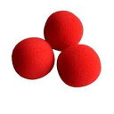 HEE マジック ソフト スポンジ ボール クローズ アップ マジック ステージ トリック小道具 50個入り (レッド, 3.5cm)