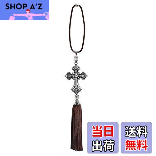 【送料無料】ルームミラー用 十字架 車内 キラキラ カーミラー アクセサリー プレゼント 内装 飾り 雑貨 お守り 風水 車内アクセサリー 吊り バックミラー ...