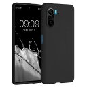 【送料無料】kwmobile スマホケース Xiaomi Poco F3対応 ケース - 耐衝撃 滑り止め ソフト TPU シリコン - 黒色マット