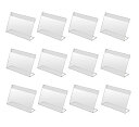 【送料無料】広告ディスプレイスタンド 12枚入 ポップスタンド 片面用L型 アクリルスタンド サインスタンド 名刺サイズ L型カード立て ネームカード 卓上立て POPスタンド 値札 pop 広告 メニュー展示 9*6cm