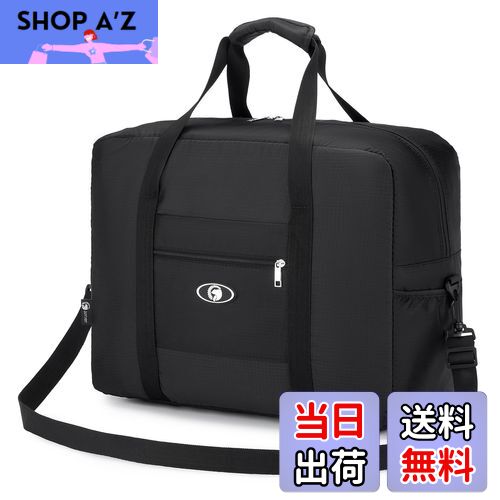 【送料無料】SPAHER キャリーオンバッグ ボストンバッグ 折り畳み キャリーバッグ 旅行 機内持ち込み メンズ レディース 防水 収納 軽量 大容量 スポーツ 通勤 出張 32L（ブラック）