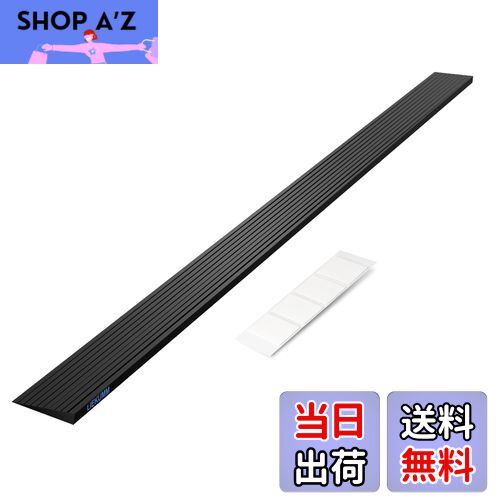 【送料無料】LIEKUMM 段差スロープ 高さ1cm 段差解消スロープ ゴムスロープ 耐荷重650kg ゴム製 バリアフリー 掃除機通過 介護用スロープ 敷居スロープ 転倒防止 入口、玄関適用 自由裁断可能 黒