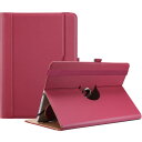 ProCase 9"-10.1" インチ汎用タブレットケース 保護カバー フォリオケース 360度回転可能 多視野角 対応機種: 9 10 10.2 インチ Androidタッチスクリーンタブレット -ワイン