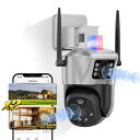 【二台カメラのコンビ!】Ctronics 防犯カメラ 屋外 5GWi-Fi対応 監視カメラ 死角なし AI人体検知 自動追尾 夜間カラー撮影 全日録画 スケジュ...