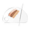 ZiSyouMa メイクパレット メイクスパチュラ 化粧品ツール 混合カラー メイクアップ ネイルパレット ステンレス鋼 コンシーラー ファンデーション ネイルアート ミキシング 透明 ステンレス製