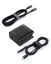 aceyoon サーフェス 充電器 PD 65W 折り畳み式プラグ Surface 充電 1.2M Surface + USB Type C 充電ケーブル付き 【PSE認証済】 PD3.0 コンパクト ACアダプター 3ポート GaNII窒化ガリウム for Surface Pro for MacBook Pro for iPhone16 for Motorola などの タイプCデ