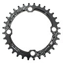 【送料無料】チェーンリング 32T 104BCD Mutte MTB ナローワイド チェーンリング シングル (ブラック, アルミニウム合金)