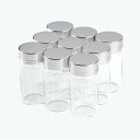 【送料無料】6個 ?アルミニウム蓋付き透明ガラスボトル,貯蔵ボトル,装飾ボトル容量25 ml