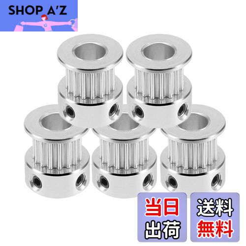 【送料無料】SeonFook 5個 GT2 タイミングベルトプーリー アルミ タイミングプーリー 3Dプリンタタイミングベルトに適しています(16歯、穴径5mm、幅6mm、高さ16mm)