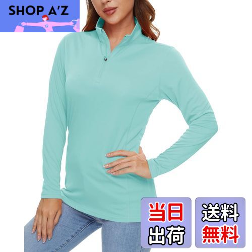 【送料無料】[KEFITEVD] スポーツtシャツ レディース ハーフジップ 長袖tシャツ 立ち襟 トレーナー 速..