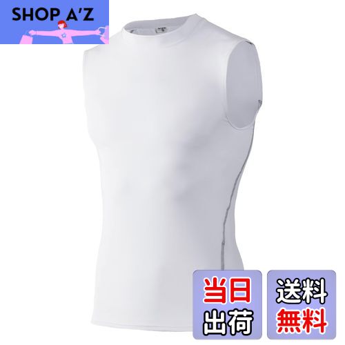 【送料無料】[THREEGUN] ノースリーブ コンプレッション メンズ タンクトップ 筋トレ 加圧インナー トレーニングウェア ジムウェア スポーツ 吸汗速乾 ストレッチ 夏(ホワイト3XL)